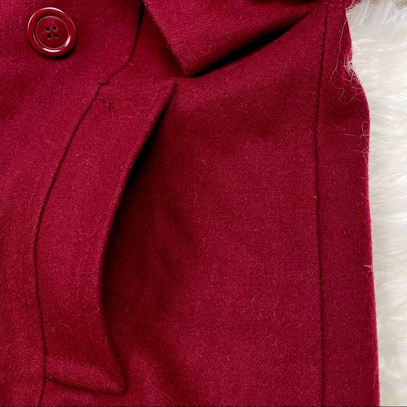 Gallery Collection GC Red Classic Wool Double Breasted Peacoat Vtg Button Front - Picture 13 of 16